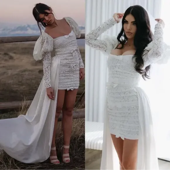 For Love And Lemons White Lace Maxi Dress - Picture 1 of 14